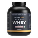 Nutrabay Gold 100% Whey Protein Isolate with Digestive Enzymes - 25g Protein, 5.8g BCAA, 4.3g Glutamic Acid - 2Kg, Strawberry Milkshake