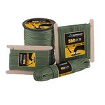 FISHLUND Paracord 550 lb, 7 Strand Type III Paracord Rope 50ft, High Strength Nylon Parachute Cord for Camping, Survival, Tactical and Hiking, Olive Green