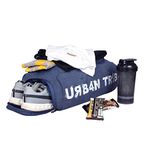 URBAN TRIBE Polyester Plank 23L Gym Bag for Men's and Women's | Sports Duffle Bag with Shoe Compartment | Workout, Fitness, Exercise | Indigo, 19 Cm