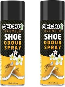Gecko Natural Shoe Odour Spray |Shoe Spray Odour Eliminator Spray | Shoe Odour Eliminator| Shoe Deodorizer Spray | Shoe Smell Eliminator| Shoe Odour Eliminator for Shoes| 200 ML|PACK OF 2