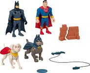 Fisher-Price DC League of Super-Pets Super Hero and Action Pet Gift Set with Batman Superman Krypto & Ace for Ages 3+ Years