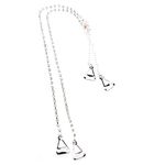 Crystal Rhinstone Bra Underwear Straps Adjustable Bra Straps with Metal Hook Single Row Bra Strap Girdles for Women (White)