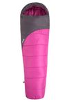 Mountain Warehouse Summit 250 Sleeping Bag - 3/4 Season Insulated & Mummy Shaped Bag - For Spring Summer, Camping & Trekking Fuchsia Left Handed Zip - Regular Length (200cm)