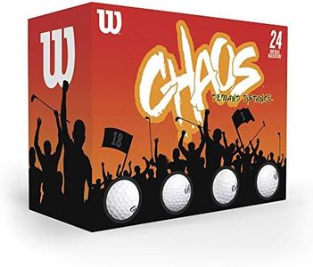 WILSON Chaos Golf Ball, White, 24 Pack