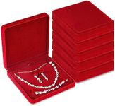 Yinkin 6 Pcs Velvet Jewelry Set Box