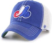 '47 MLB Trawler Cooperstown Mesh Clean Up Adjustable Hat, Adult One Size Fits All (as1, Alpha, one_Size, Montreal Expos), Montreal Expos Royal Blue/White