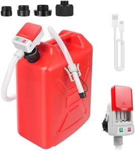 NITIGO Fuel Transfer Pump with Auto-Stop Sensor Leak Protection (3.2 GPM), USB Type - C Portable Transfer Pump, 70“ Long Hose & Advanced Adapter Fits Most Size Gas Cans for Gasoline, Diesel, Oil Pump