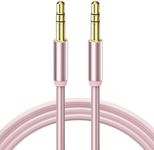 AGPTEK 3.5mm Aux Audio Cable for MP3 Player, MP4 Player, Headphones, Car, Home Stereos, Speaker and More, Pink