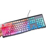 Keyboard Cover for Logitech K120 & MK120 Ergonomic Desktop USB Keyboard Ultra Thin US Layout Protective Skin-Colorful