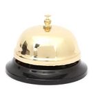 Golden Desk Bell Service Bell for Schools Restaurants Hospitals Hotel Reception Areas, Kitchen | Stainless Steel bar Bell for bar | Ideal for Drama Play Game