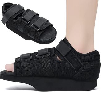 Post Op Recovery Shoe Adjustable Medical Walking Shoe Forefoot Off-Loading Healing Shoe for Post Surgery or Operation Support, Broken Foot, Bunions Broken Big Toe Surgery Forefoot Splint (S)