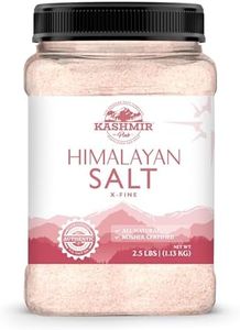 LA SALT CO Kashmir 2.5 Lbs Pink Himalayan Salt Jar, X-Fine | 100% Pure, Food Grade with 84 Trace Minerals | Kosher Certified, Vegan, Non-GMO, & Cruelty-Free