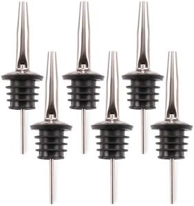 H&S Stainless Steel Liquor Bottle Pourers for Oil & Wine Bottle - 6 Classical Bottle Pourers for Home & Outdoor Bar - Silver, Rose & Gold Pour Spouts for Pouring without Spilling