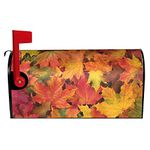 Joyidec Fall Maple Leaves Mailbox Covers Magnetic Large Size Waterproof Mailbox Wraps Post Letter Box for Courtyard Garden Yard Fence Decor 25.5x21 in