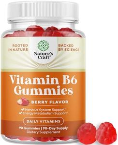 Potent Vitamin B6 Gummies for Adults - Vitamin B6 50mg Per Serving Gummy Vitamins for Women and Men for Immune Nerve and Mood Support - Vegan Kosher B6 Vitamins Gummies for Women and Men - 90 count