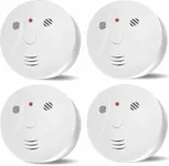 4 Pack Combination Smoke and Carbon Monoxide Detector Battery Operated, Travel Portable Photoelectric Fire&Co Alarm for Home, Kitchen