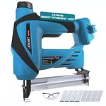 2 in 1 Nail Gun with 1/5'' Narrow Crown Staples and 18G Nails 2784 pcs, Nail Gun for Jovant 20V Battery (No Battery), Brad Nailer for Home Improvement & DIY, 2784pcs Staples/Nails (Tools Only)