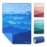 VILLEY Picnic Blanket, 3-Layer Camping Blanket 52"x75", Machine Washable, Water Repellent and Sandproof, Packable and Portable for Camping,Travel, Park, Beach and Indoor Use