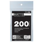 Ultra PRO - 200ct Clear PRO-Matte Standard Card Sleeve Deck Protector, Protect & Store Collectible Cards, Sports Cards, MTG, D&D Cards, Sized to Fit Standard Size Cards, High Clarity Matte Finish