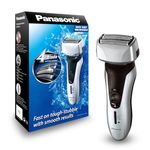 Panasonic ES-RF31 Premium Wet and Dry 4-Blade Electric Shaver for Men with Flexible Pivoting Head, Silver, UK 2 Pin Plug