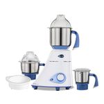 Preethi Blue Leaf Diamond 750-Watt Food Mixer, 3-Piece, Blue/White