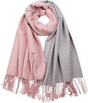 PFLife Scarf Women Cashmere Scarf 80''*27'' With Box Red Winter Pashmina Shawl Thick Oversized Wraps Scarves (pink)