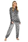 CityComfort Womens Pyjamas Fleece Ladies PJs Sets Lounge Wear (Charcoal, M)