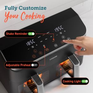 COSORI Dual Air Fryer 8.5L – Large Capacity Oil-Free Cooker