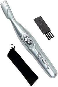 Global Impex Bi-Feather King Eye Brow Hair Remover & Trimmer | Portable Mini Battery Powered Painless any Hair Remover Epilator Pen for Women | Your Brow Perfection Tool | Shape Your Beauty with Confidence | Trim, Tame & Transform