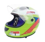 F1 & Moto GP Replica Helmet Audio High Power Speaker Sound System with iPod Dock behind the Motorised Visor! (connects to iPod - iPhone - MP3 player - USB memory stick - SD / MMC Memory card or use as a MP3, Computer Laptop or PC Speaker) & FM Radio - Full Function Remote Control Supplied (Green Model)