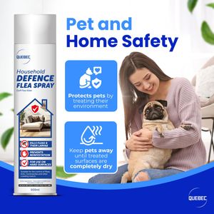 Quebec Flea Spray for Pets, 500ml – Fast-Acting Pest Control