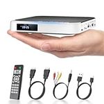 Mini DVD Player HDMI, DESOBRY Small DVD Player for TV, 1080P HD Compact DVD Player for Smart TV with All Region Free, CD DVD Player with AV Output