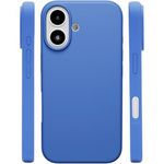 Totem Silicone MagRing Case for iPhone 16 Back Cover Case | 10 ft Drop Protection | Micro Fiber Lining | (Silicone | Blue)