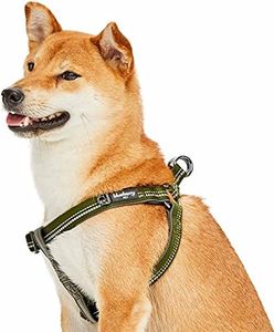 Blueberry Pet 2021 New Soft & Comfy 3M Reflective Step-in Pastel Color Padded Dog Harness, Chest Girth 26" - 39", Olive Green, Large, Adjustable Harnesses for Dogs