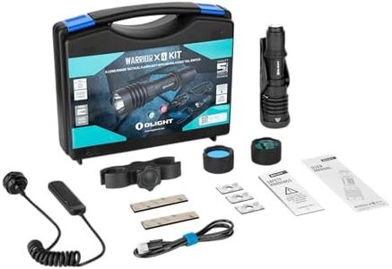 OLIGHT Warrior X4 Kit 2600 Lumens Rechargeable Torch Dual Charging Options Handheld Flashlight for Hunting Search & Rescue, Night Security, etc(Matte Black)