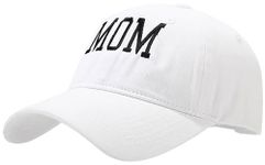 XYIYI Mama Hat for Women, White Vintage Washed Distressed Baseball Cap