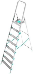 SCALA ALLUMINIO COLOMBO 8 GRADINI PORTATA 150 KG ART. S107A08W Silver