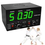 Classic Boxing Interval Timer, Selectable Training Time and Cycle Repetitions, Professional Gym Timer with LED Display, Adjustable Sound Gym Interval Timer for Muay Thai/MMA/Kickboxing Green