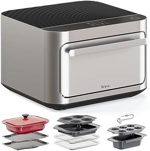 Brava Oven Chef's Choice Set: 10-in-1 Touchscreen Countertop Smart Oven, Air Fryer, 6-Slice Toaster, Slow Cooker, Reheater, Dehydrator, Rice Cooker, Healthy & User Friendly, Auto-Shut Off, 1800W
