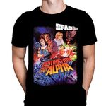 Wild Star Hearts Space 1999 Mens Tshirt Sci-Fi Movie Film Print, Black Cotton T-Shirt, Movie Poster Tee