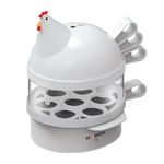 Maverick SEC-14 HENRIETTA HEN EGG COOKER | 14 Egg Capacity Electric Egg Maker for Hard, Soft & Poached Eggs | Fun Retro Hen Design, Dishwasher Safe - White