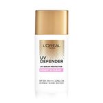 L'Oréal Paris Sunscreen, Non-Greasy, Brightening Sunscreen With Niacinamide, UVA & UVB Protection, With SPF 50 PA+++, Bright & Clear, UV Defender Serum Protector, 50 ml