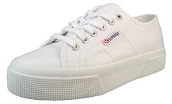 Superga Unisex 2740 Platform Oxford Flat, White, 10 UK