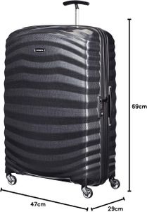 Samsonite Lite-Shock Spinner Suitcase, 55cm, 36L – Black
