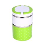 2 Layer Stainless Steel Insulation Thermo Thermal Lunch Box Food Container Hot Double Handles