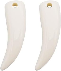 Julie Wang 90PCS Resin Halloween Wolf Teeth Charm Animal Tooth Pendant for Necklace Earring Bracelet Jewelry Making Home Decoration Craft DIY Supplies, Resin, No Gemstone