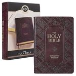 Dark Brown Faux Leather Giant Print King James Version Bible with Thumb Index