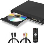 DVD Player HDMI Region Free DVD Players for Smart TV, 1080P Upscaling, USB Input, HDMI RCA Output Cable Included, Breakpoint Memory, Built-in PAL & NTSC, CD Player for Home Plays All Regions & Formats