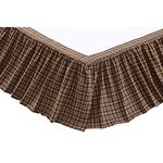 VHC Brands Bed Skirt, Cotton, Dark Brown, King