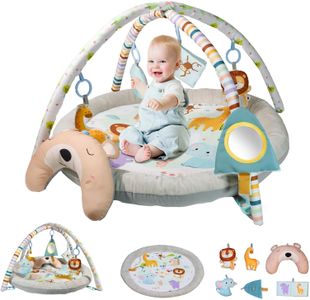 Baby Activity Gym Play Mat with Hanging Toys & Tummy Time Pillow – Newborn Floor Play